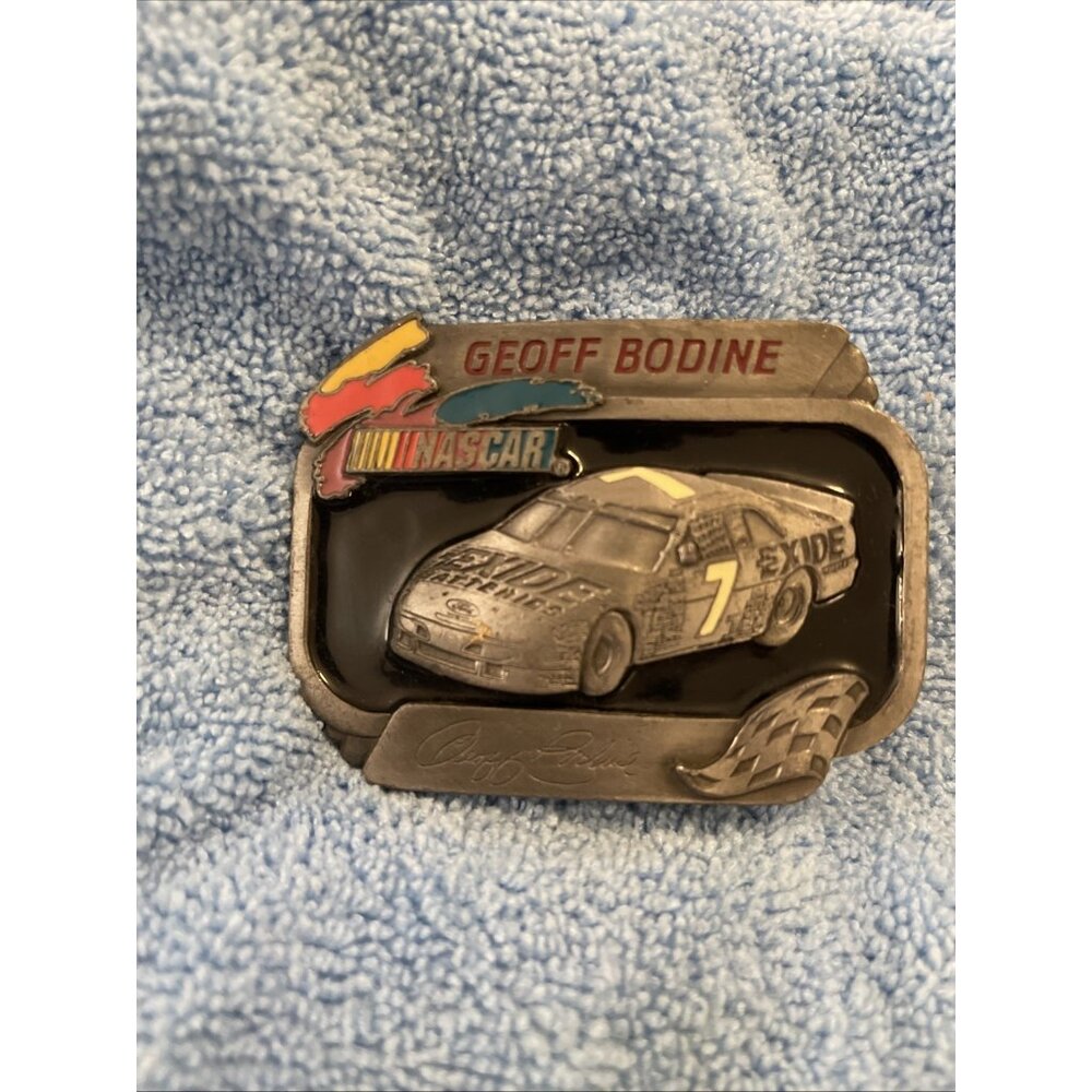 VINTAGE NASCAR GEOFF BODINE #102 LIMITED EDITION BELT BUCKLE AMERICAN LEGENDS
